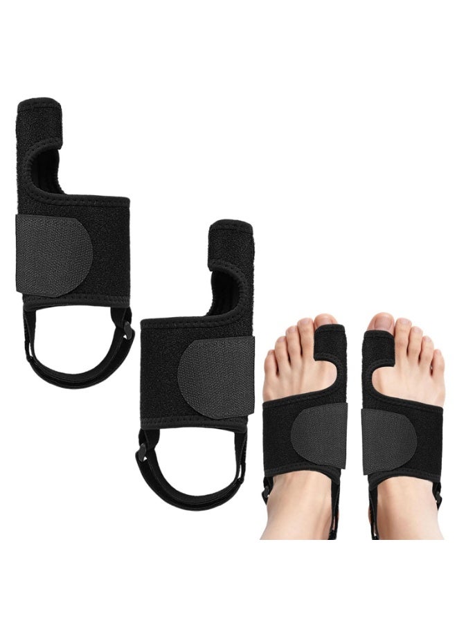 زوج من مقومات أصابع القدم الكبيرة، مصححات إصبع قابلة للتعديل لتقويم الأصابع لدعم اليوم والليل - Image 1